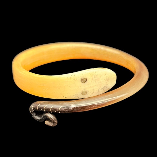 Art Nouveau Bakelite Bangle in Snake Shape, 1910s For Sale - Image 4 of 6