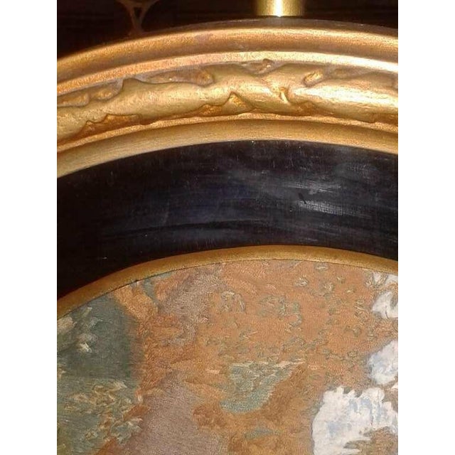 A very fine early 19th c./18th c. Silk Needlework Painting--done in silk embroidery on a silk oil painted background with...