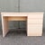 Stylish vintage Postmodern writing desk finished in a soft blush pink laminate. The streamlined design features a spacious...