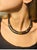 Black Wood Collar Necklace With Citrines & 14k Gold For Sale - Image 8 of 8
