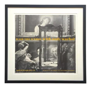 Andy Warhol Original Vintage 1970 " Raid the Icebox " Framed Lithograph Print Landmark Exhibition Poster