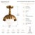 Art Deco Handmade Brass Flush Mount Light, Antique Brass Flower Ceiling Light, Milk Glass Scalloped Brass Ceiling Lamp for Entryway Bedroom Kitchen For Sale - Image 3 of 11