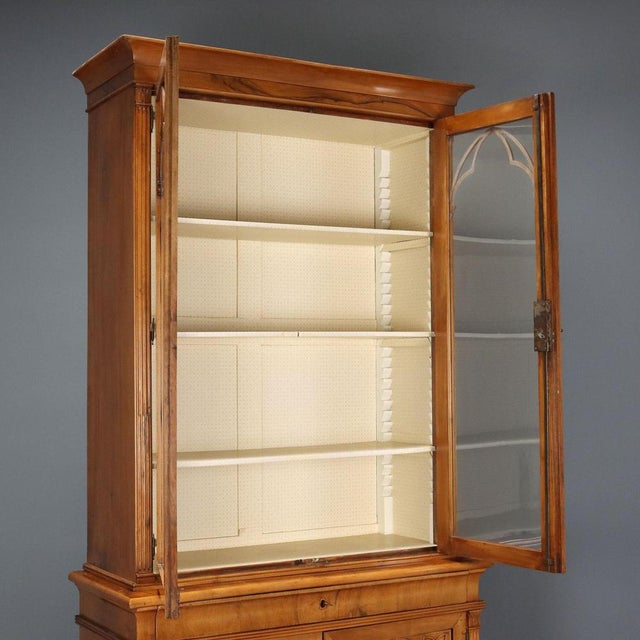 Neo-Gothic Style Display Cabinet in Walnut For Sale - Image 3 of 12