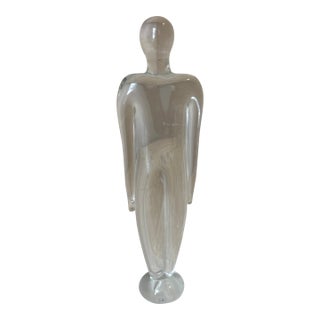 Murano Style Glass Sculpture of a Man For Sale