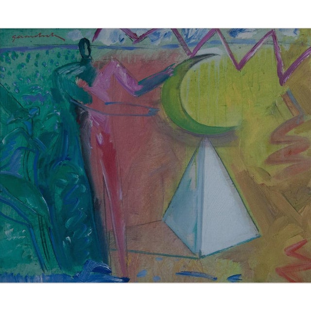 Gerard Sala, Estimo Llunes: Pyramids, 1977, Oil on Canvas For Sale - Image 7 of 7
