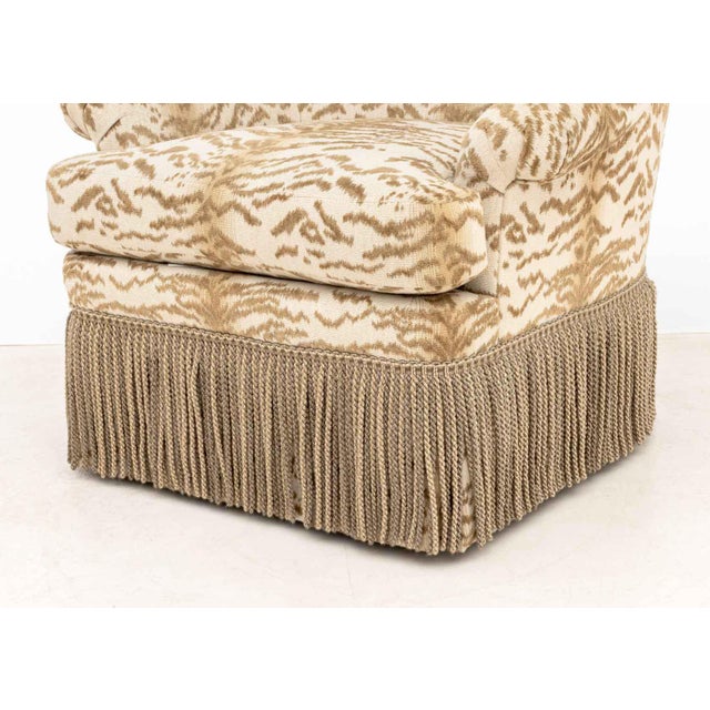 Lee Jofa Tiger Print Upholstered Armchairs, Pair For Sale - Image 10 of 11