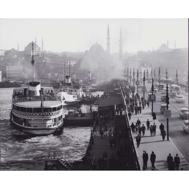 Istanbul 1960 – galata bridge – original vintage – black & white photographer: klaus redenbacher this captivating black-...