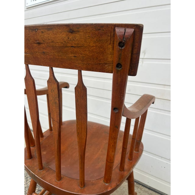 Brown Antique Petite Rocking Chair With Beautuful Patina For Sale - Image 8 of 13