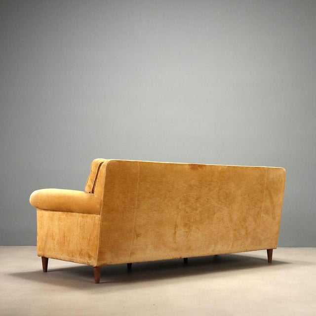 Three-Seater Velvet Sofa, 1950s For Sale - Image 9 of 11