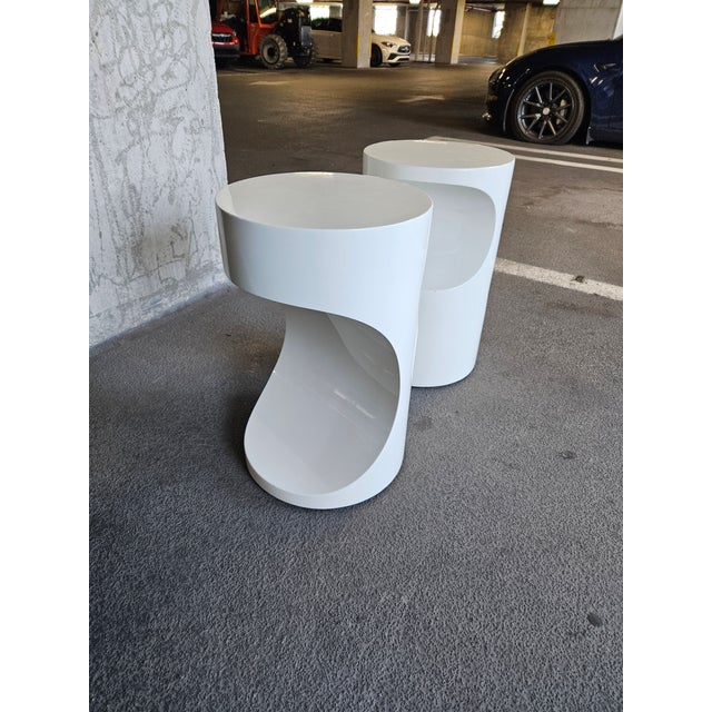 Modern Artistica Home Outdoor Mar Monte Round Spot Tables - a Pair For Sale - Image 3 of 11