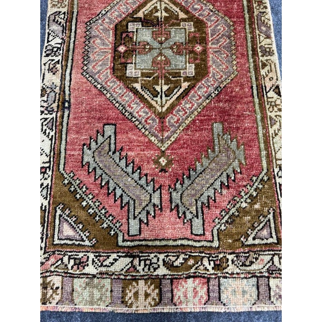 Contemporary Turkish Yastik Rug 1'4" x 2'8" For Sale - Image 3 of 5