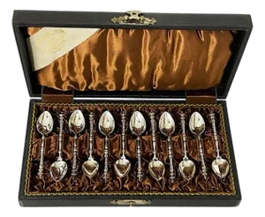 Dutch Silver Silver Spoons by Van Kempen & Zonen, 1890s, Set of 12