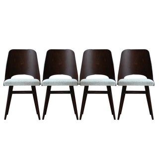 Mid-Century Model 514 Dining Chairs attributed to Radomir Hofman for Ton, 1960s, Set of 4 For Sale
