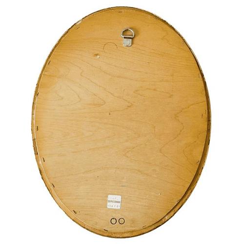 Gold Vintage Hollywood Regency Oval Mirror from Pieterman, 1960s For Sale - Image 8 of 9