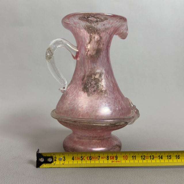 Murano Glass Jug with Pink Hollow Effect and Vintage Lion by V. Nason, 1960s For Sale - Image 10 of 11