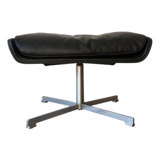 Danish Black Ottoman, 1960s For Sale