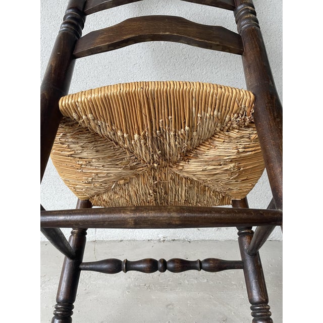 Country-Style Chairs in Walnut and Straw, 1950, Set of 2 For Sale - Image 10 of 17
