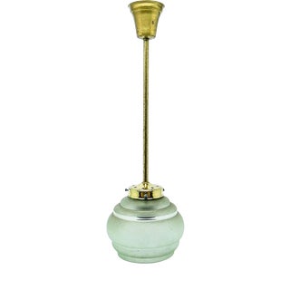 Mid-Century Pendant Lamp in Glass, 1950s For Sale