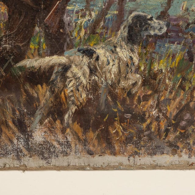 1920s Frederick Thomas Daws, Antique Hunting Scene, Oil on Canvas, 1923, Framed For Sale - Image 5 of 12