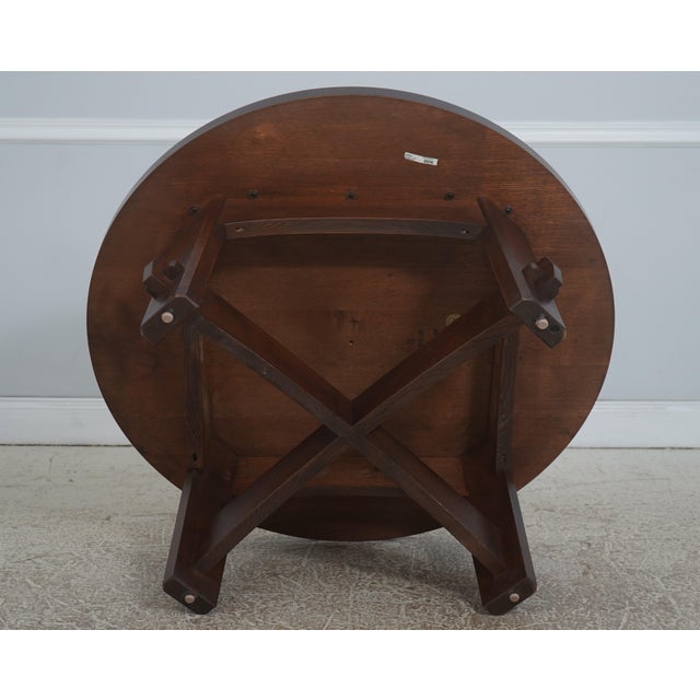 Stickley Round Mission Oak Cocktail Table For Sale - Image 13 of 14