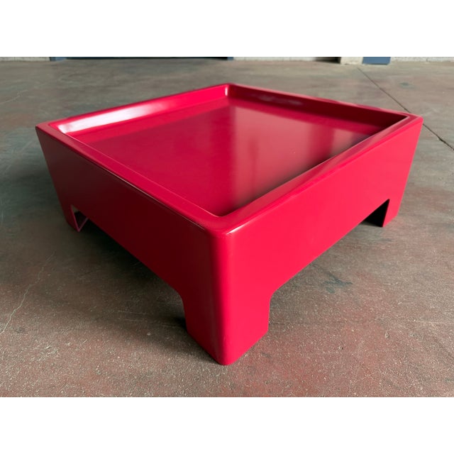 Red Red Fiberglass Coffee Table, 1960s For Sale - Image 8 of 8