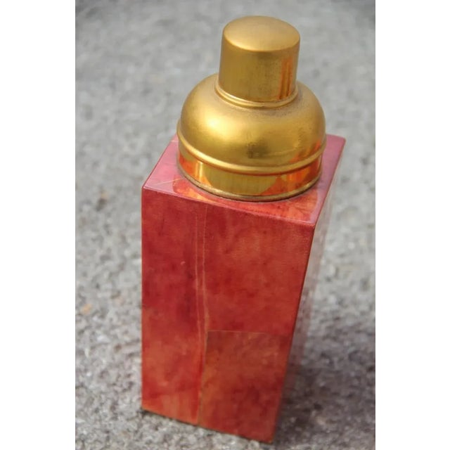 Brass & Goatskin Ice Box and Pitcher by Aldo Tura, 1950s, Set of 2 For Sale - Image 9 of 16