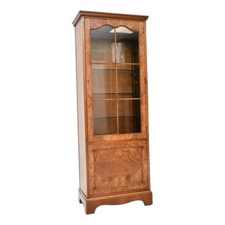 Vintage Burr Walnut Bookcase, 1930 For Sale