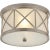 Montpelier Small Flush Mount in Antique Nickel with Frosted Glass Designer: Suzanne Kasler Mounting: Flush Shade Detail:...