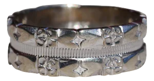 The Ribolt: Ladies Antique 14K White Gold Eternity Band