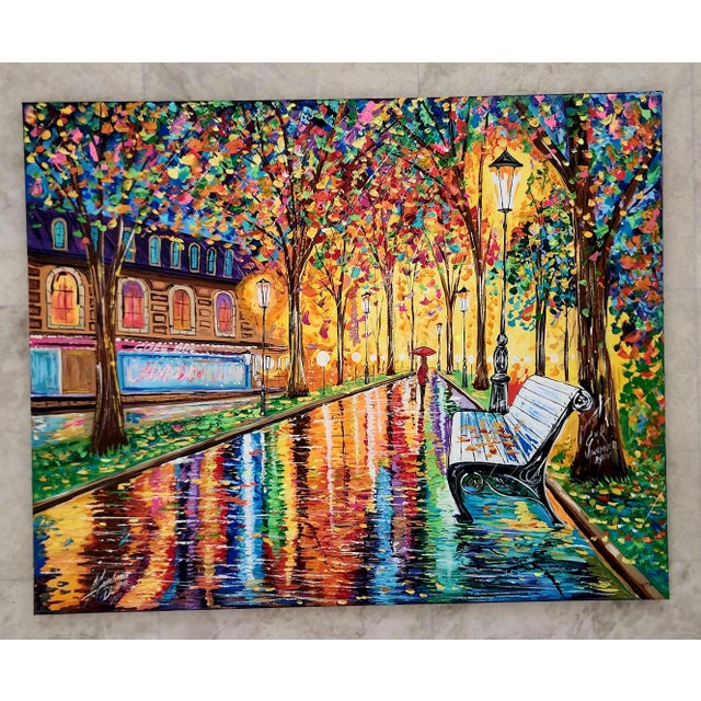 Impressionist Original Oil on Canvas Painting #3 For Sale - Image 9 of 9