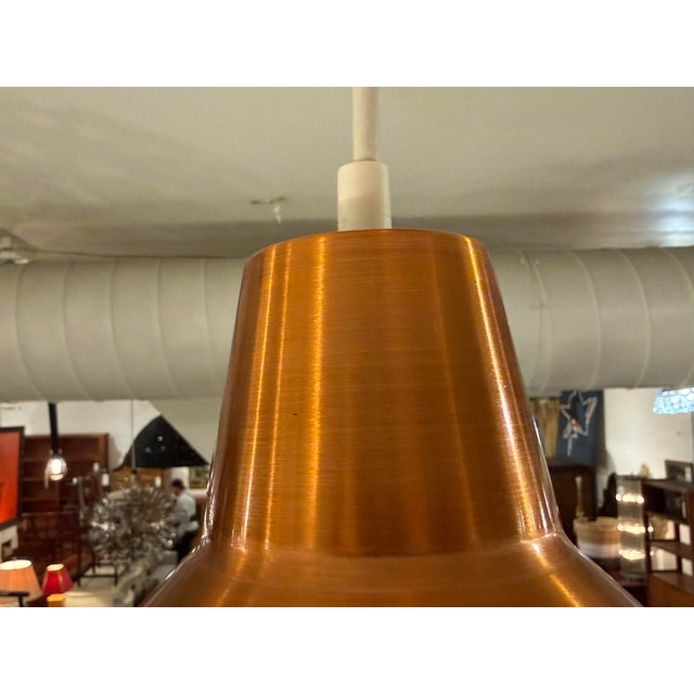 Copper Copper Pendant With Copper Canopy For Sale - Image 8 of 12