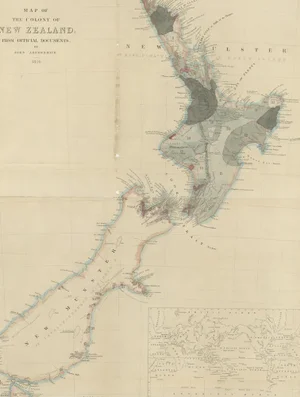 Antique Map of New Zealand by Arrowsmith, 1844