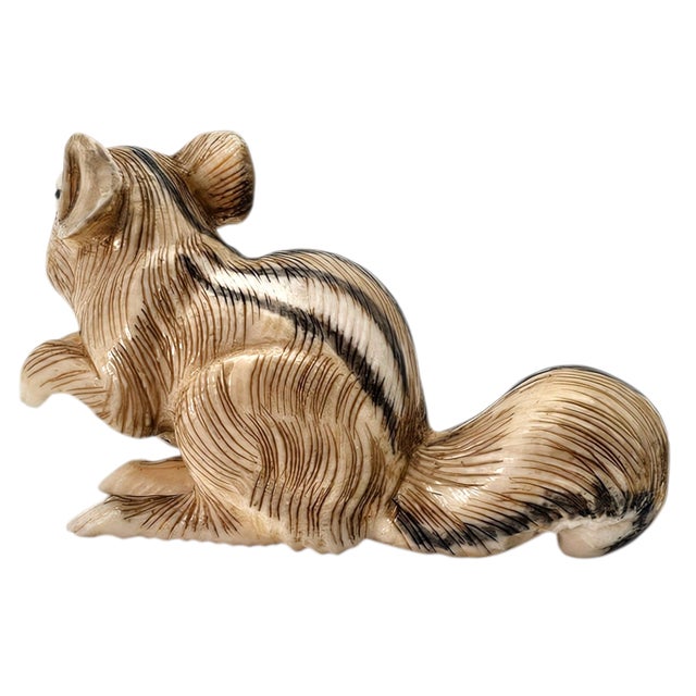 Hand Carved Tagua Nut Squirrel Miniature Animal Figurine, 2.25" For Sale In San Francisco - Image 6 of 12