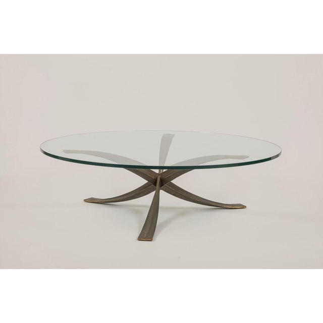 Vintage French Cocktail Table in Cast Bronze by Michel Mangematin, 1962 For Sale - Image 3 of 12