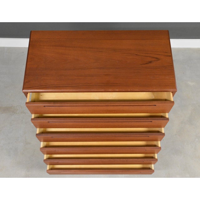 1960s Danish Modern Teak Tall Dresser by Torring Mobelfabrik For Sale - Image 10 of 11