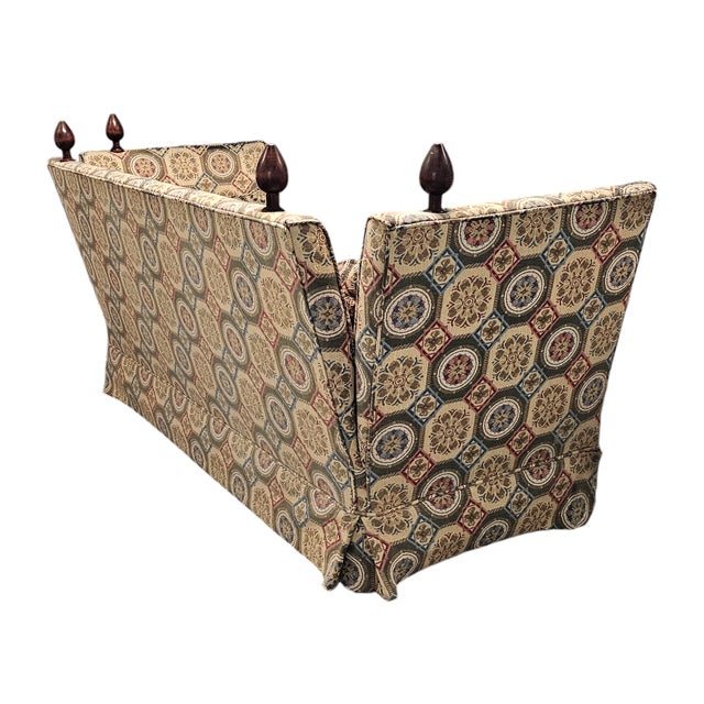 Late 20th Century Knole Style Sofa With Tapestry Upholstery and Finials, 90" For Sale - Image 5 of 10