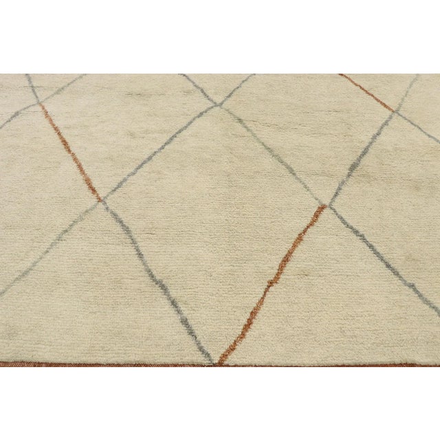 Early 21st Century Contemporary Moroccan Rug With Warm Minimalist Style - 06'09 X 10'07 For Sale - Image 5 of 10