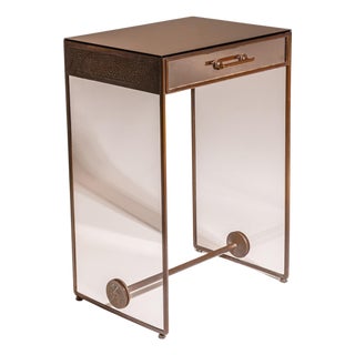 Small Desk with Glass Sides, Italy, Mid-20th Century For Sale