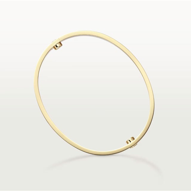 Cartier, Love Bracelet Classic Model 4 Diamonds Bangle Bracelet, Size 18 For Sale - Image 9 of 12