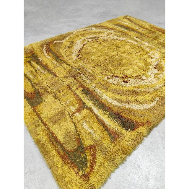 1960s Vintage Swedish Psychedelic Rug, 1960s For Sale - Image 5 of 7