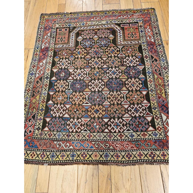 A captivating Shirvan area rug from the southern Azerbaijan region of the Caucasus, woven in the late 19th century. This...