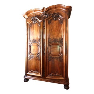 18th Century Lyonnaise Walnut Wardrobe For Sale