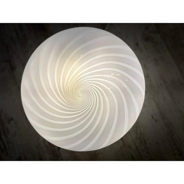 Italian Milky-White Swirls Murano Glass Wall Sconce by Simoeng For Sale - Image 7 of 8