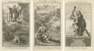Vision of Candlesticks and Apostle Jude and Judgment of Angels, Paper, Set of 3