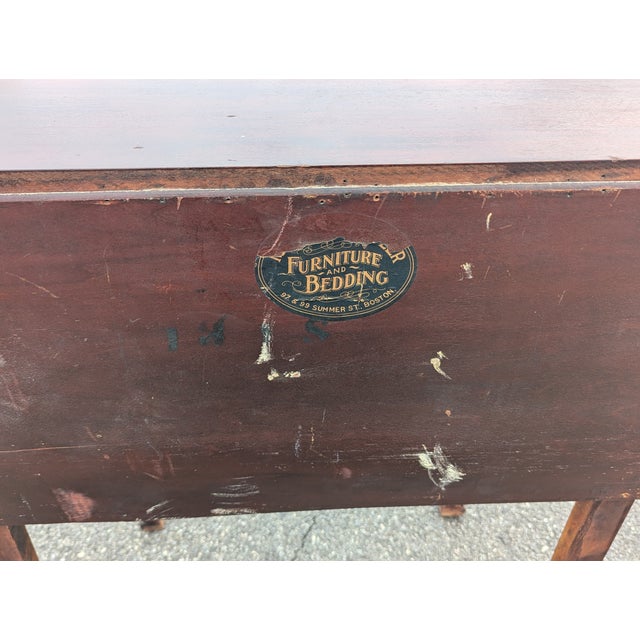 Wood Early 20th Century Louis XVI Style Secretary Slant Top Drop Front Petite Desk For Sale - Image 7 of 10