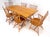 Late 20th Century Very Fine All Pegged Joints Solid Oak Dining Chairs Table Set MINT For Sale - Image 18 of 18