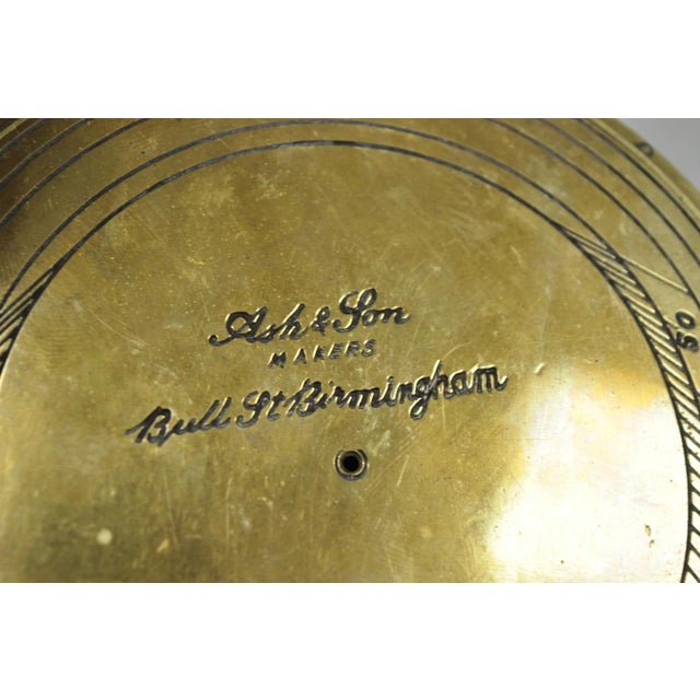 Late 20th Century Vintage Victorian Ash & Son Makers Brass Maritime Ship Compass Birmingham Cover For Sale - Image 5 of 18