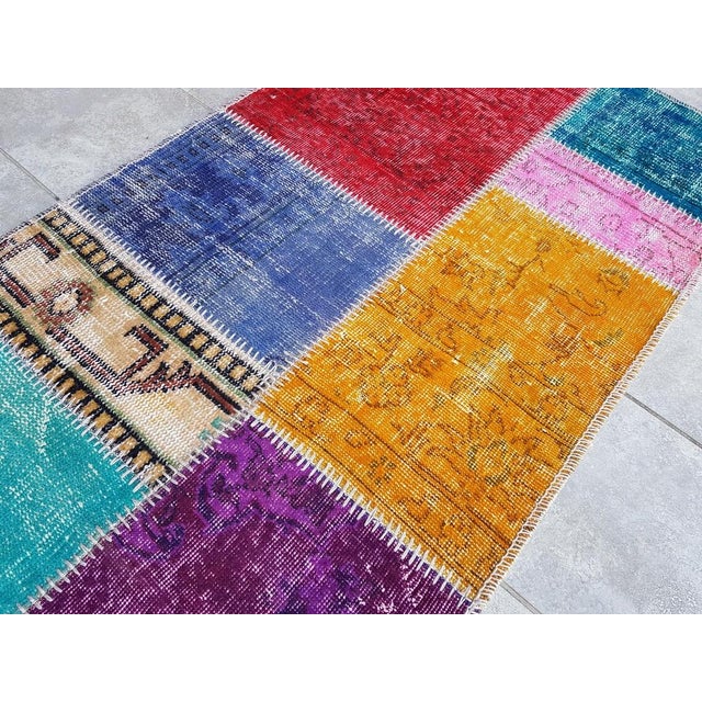 1960s Oushak Vintage Wool Runner For Sale - Image 5 of 10