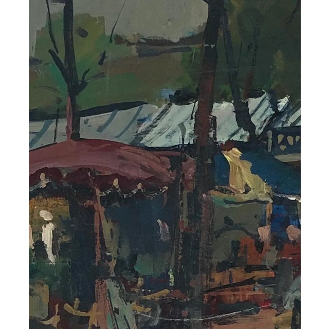 Walter Mafli, Scène de Marché, 1959, Oil on Wood, Framed For Sale - Image 4 of 9
