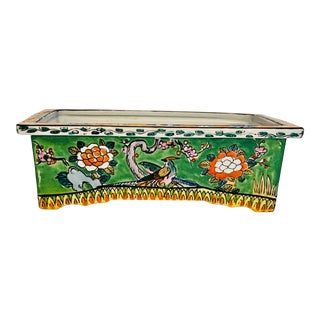 Vintage Handpainted Bonsai Planter For Sale